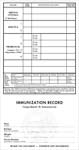 Form (front): Immunization Record