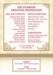 Invitation (outside back): Flowers Heritage Foundation