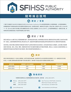 Fact Sheet (Chinese version) (front): SF IHSS