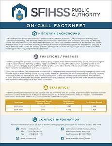 Fact Sheet (English version) (front): SF IHSS
