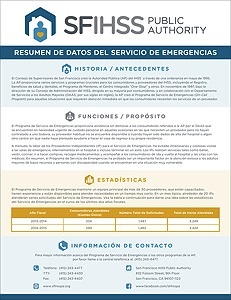 Fact Sheet (Spanish version) (front): SF IHSS